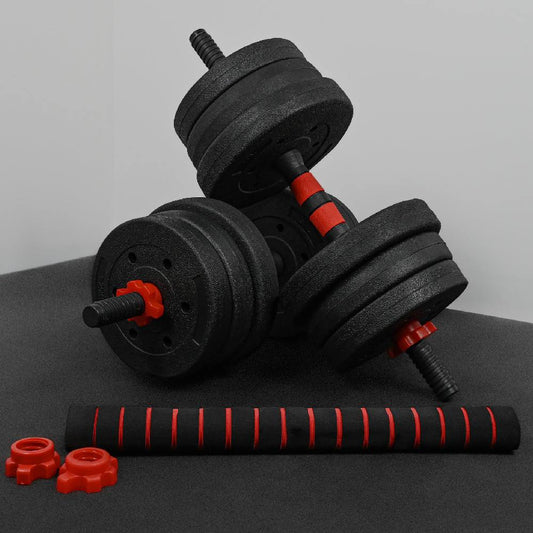 30KG Adjustable Dumbbell & Barbell Weight Training Set for Home Gym - your fitness gym