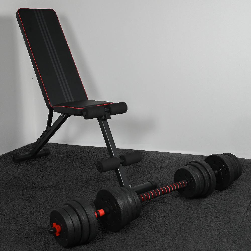 30KG Adjustable Dumbbell & Barbell Weight Training Set for Home Gym