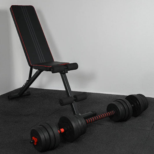 30KG Adjustable Dumbbell & Barbell Weight Training Set for Home Gym