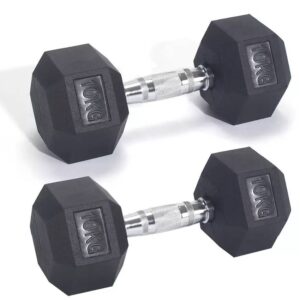 Pro Fitness 10kg Hex Dumbbell Pair
