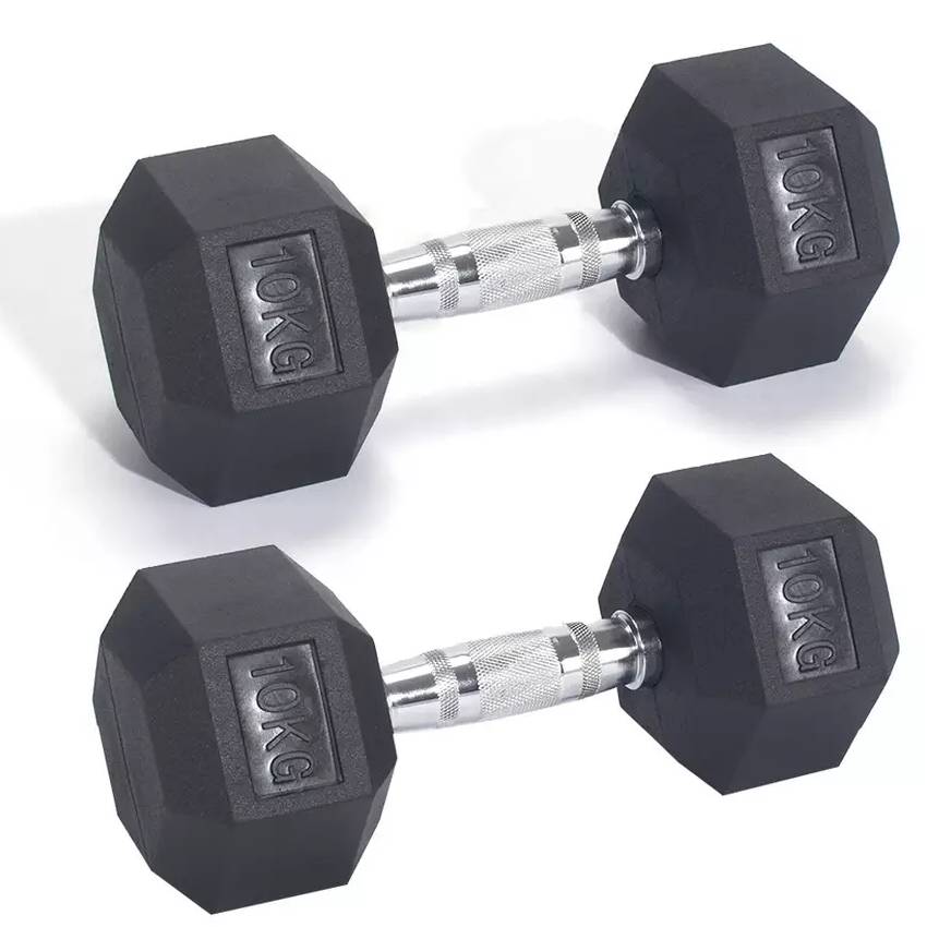 Pro Fitness 10kg Hex Dumbbell Pair