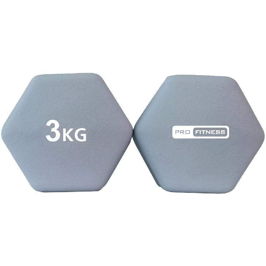 Pro Fitness Neoprene Dumbbells - 2 x 3kg