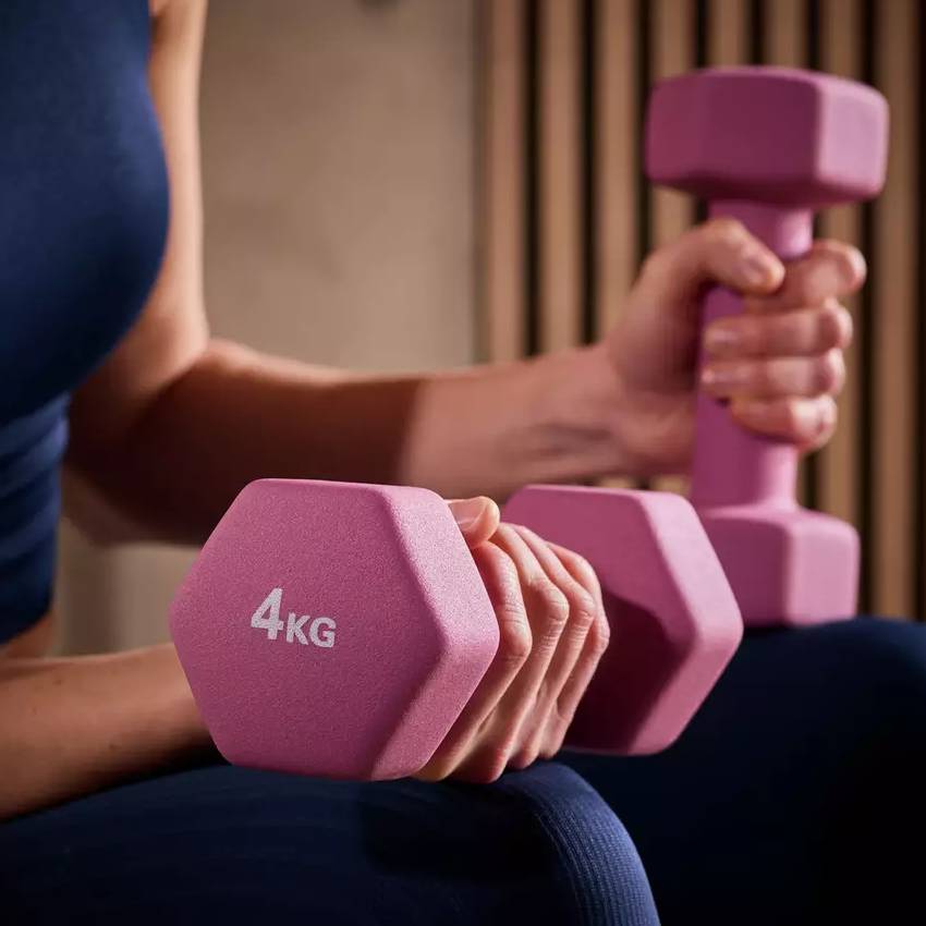 Pro Fitness Neoprene Dumbbells - 2 x 4kg - Image 4