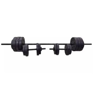 Opti Vinyl Dumbbell and Barbell Set - 50kg