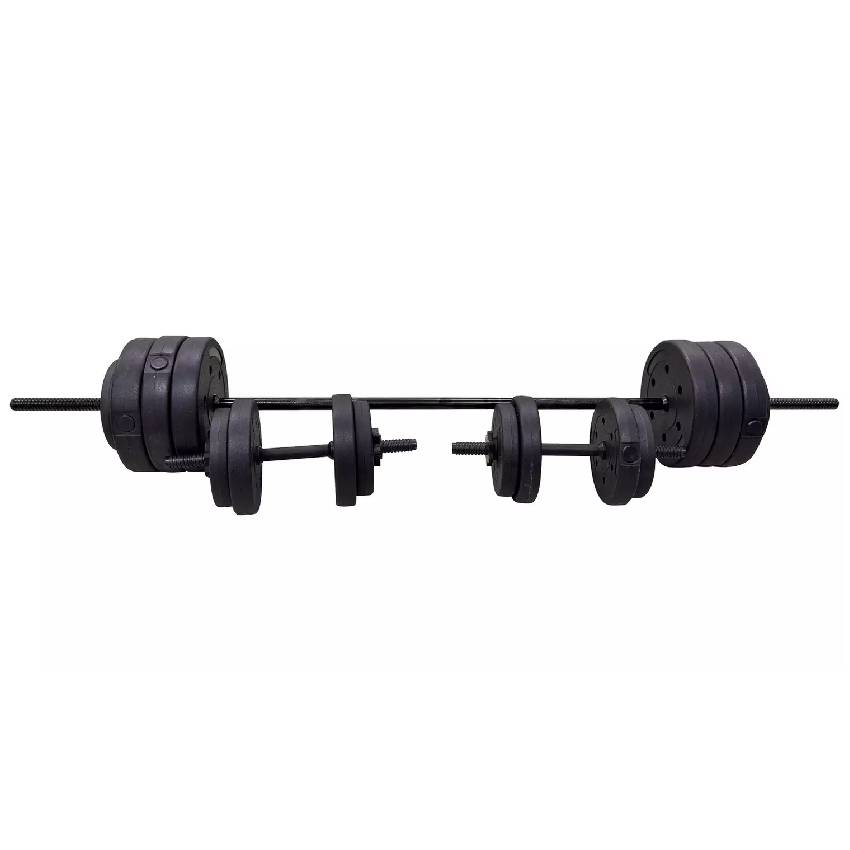 Opti Vinyl Dumbbell and Barbell Set - 50kg