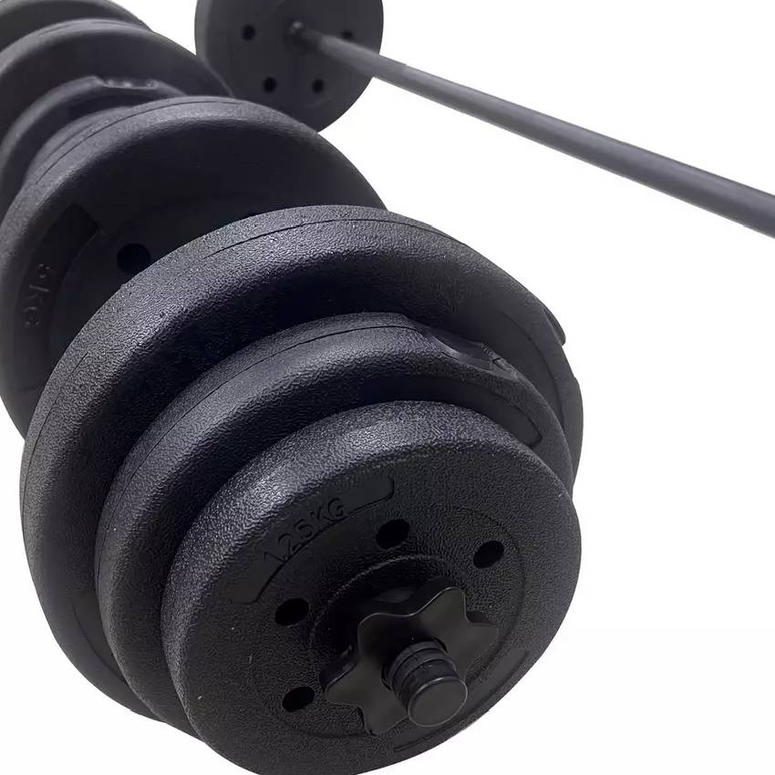 Opti Vinyl Dumbbell and Barbell Set - 50kg - Image 3