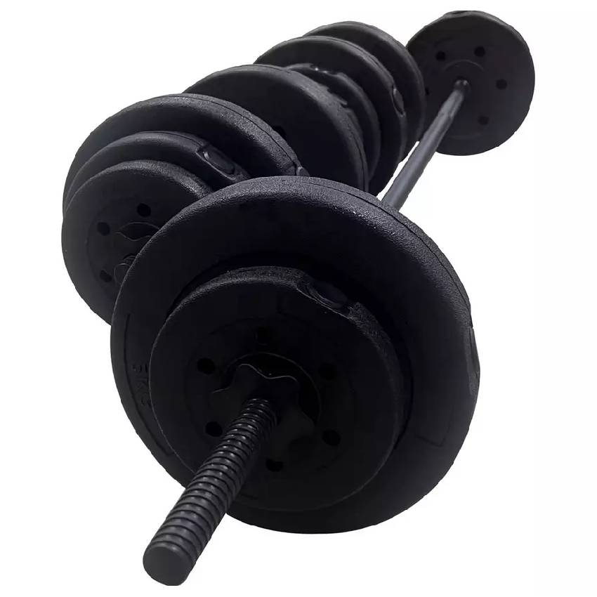 Opti Vinyl Dumbbell and Barbell Set - 50kg - Image 2