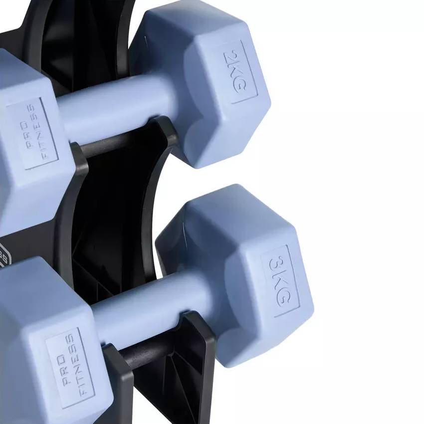 Pro Fitness Vinyl Dumbbell Tree - 12Kg - Image 2