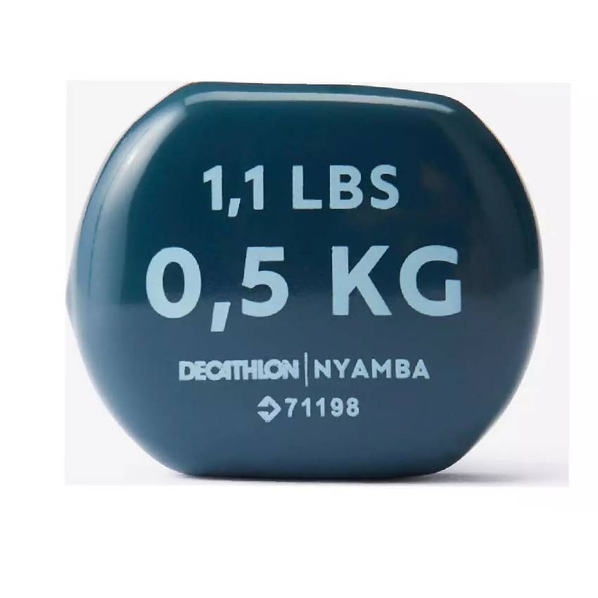 Decathlon 2x0.5kg Vinyl Dumbbells Set for Home - Navy Blue - Image 2