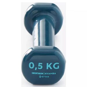 Decathlon 2x0.5kg Vinyl Dumbbells Set for Home - Navy Blue