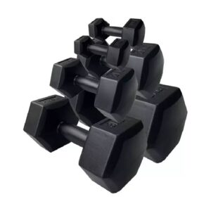 HXGN Vinyl Hex Dumbbell Set - 12kg